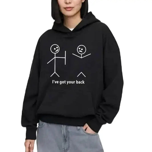 I Got Your Back Friendship Funny Hoodie Casual Street Style Fleece Fabric Pullover Sweatshirt for Women for Men, Perfect...