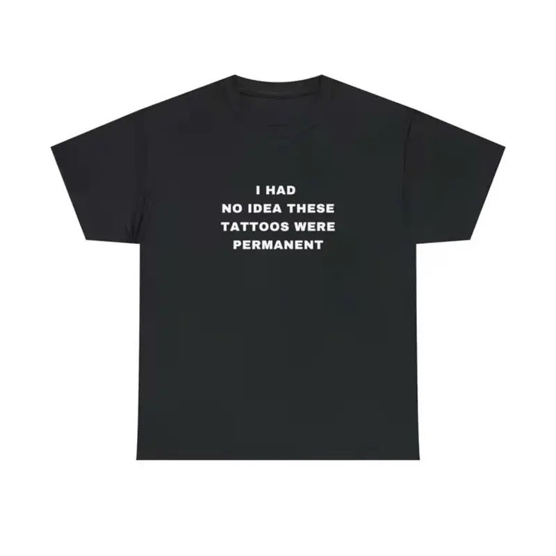I Had No Idea These Tattoos Were Permanent Funny Tattooist Tattoo Minimalist Tattoo Quote Crewneck Plus Size Unisex Heavy...