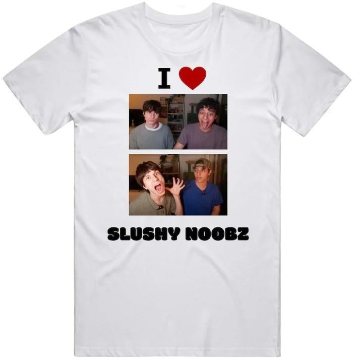 I Heart Slushy Noobz Tee Highlighting Martin and Hamzah Humor and Fan Merch Hoodie, Sweatshirt | InkThreadWorks.com