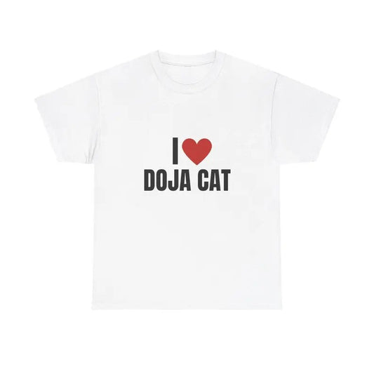 I Love Doja Cat Heavy T-Shirt, Unisex, Gift, Graphic T Shirt, Gift For Him, Gift For Her, Menswear Cotton Classic Casual Basic Short Sleeve
