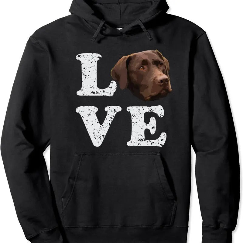 I Love My Chocolate Lab Dog Gift Hoodie | Unisex Hooded Sweatshirt T-Shirts | InkThreadWorks.com
