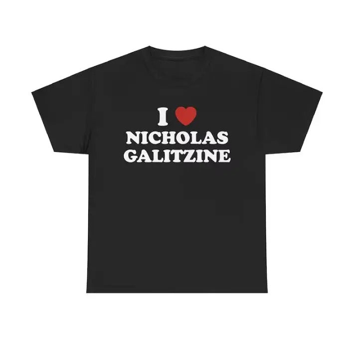 I Love Nicholas Galitzine Unisex Tee, I Love My boyfriend T shirt Menswear T-Shirt Hoodie, Sweatshirt | InkThreadWorks.com