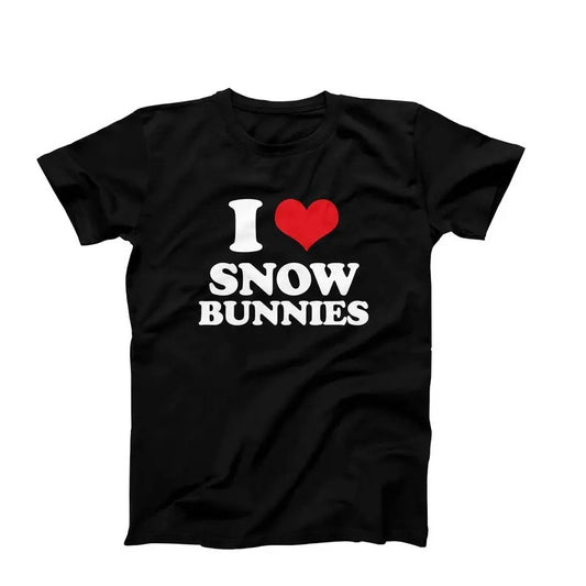 I Love Snow Bunnies T-Shirt, I Heart Snow Bunnies T-Shirt Design, Snow Bunnies Graphic Tees, I Love Personalized Gift, Gift For Him Casual Classic