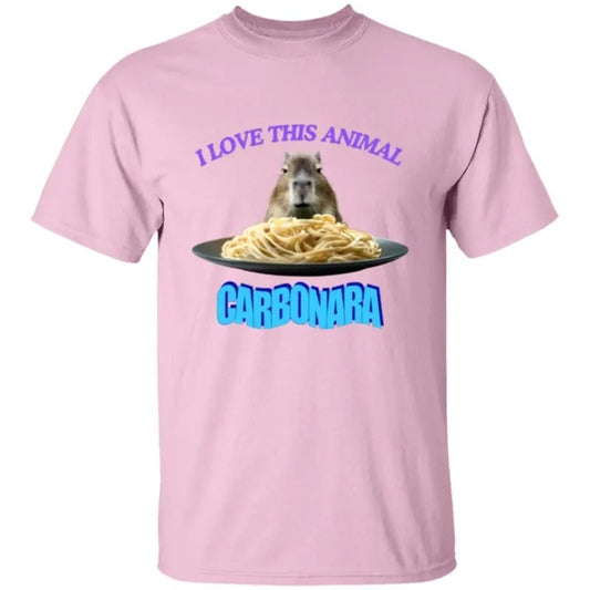 I Love This Animal Carbonara Shirt, Funny Capybara Shirt, Capybara Meme, Funny Animal Tshirt, Funny Meme Tshirt Hoodie,...