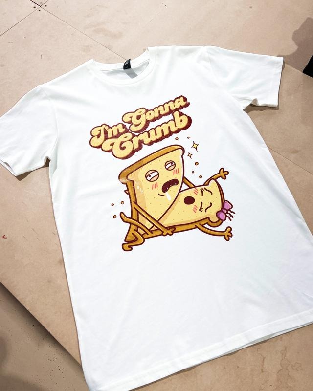 I'M GONNA CRUMB T-SHIRT, Men Summer Fashion Cotton, Cotton Menswear, S to 3XL Soft Top Hoodie, Sweatshirt