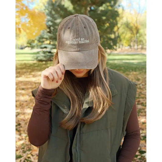 'I Need An Espresso Martini' Baseball Hat