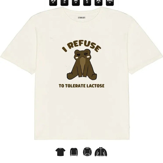 I Refuse To Tolerate Lactose Frog, Gifts T-Shirts, Hoodie, Sweatshirt | InkThreadWorks.com