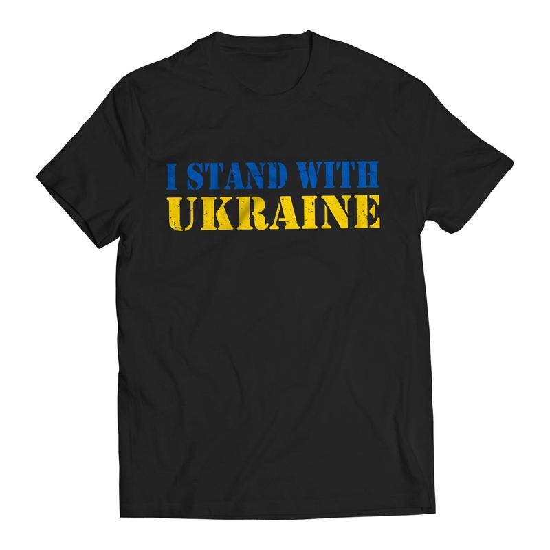 I Stand With Ukraine Volodymyr Zelenskyy Ukrainians Support T-Shirt Casual Comfort Hoodie, Sweatshirt | InkThreadWorks.com