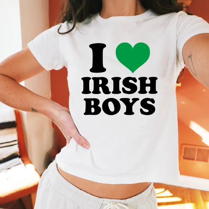 I love Irish Boys Baby Tee,  St Paddy Baby Tee, St Patricks Day Women's Fitted Tee, Unisex Shirt,  Clothing, Trendy Top,...