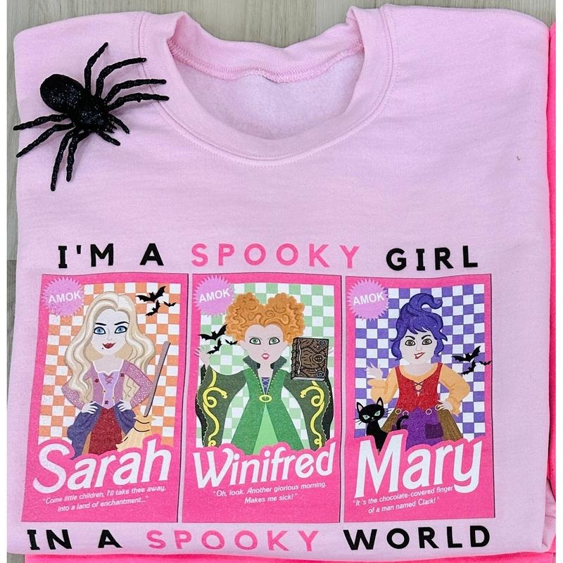 'I'm A Spooky Girl, In A Spooky World' Crewneck Sweatshirt
