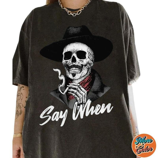 I'm Your Huckleberry Say When Shirt, Val Kilmer Cowboy Doc Holliday Movie Shirts, Cotton Unisex T-shirt, Crew Neck, Size S- 3XL, Menswear Top, Womenswear Top Underwear Streetwear