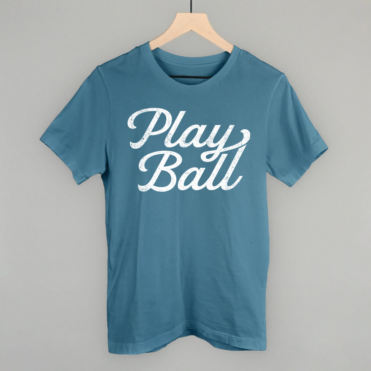 Play Ball (Vintage Script White)
