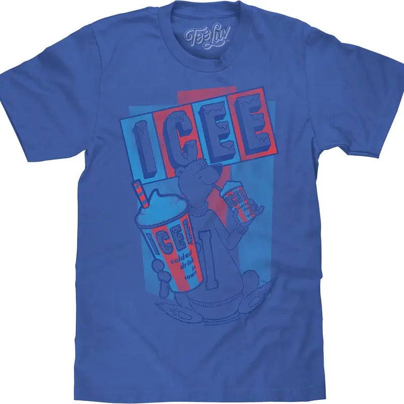 ICEE Polar Bear Big and Tall T-Shirt - Blue Hoodie, Sweatshirt | InkThreadWorks.com
