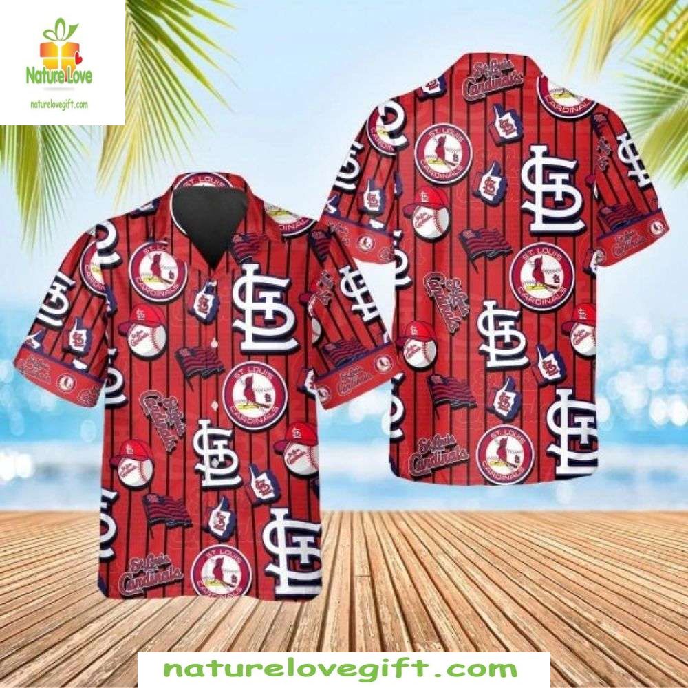 St Louis Cardinals MLB Hawaiian Shirt Iconic Logo Play Red Baseball Apparel