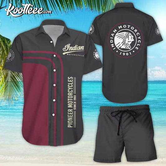 Idian Motocycle Since 1901 Hawaiian Shirt And Shorts