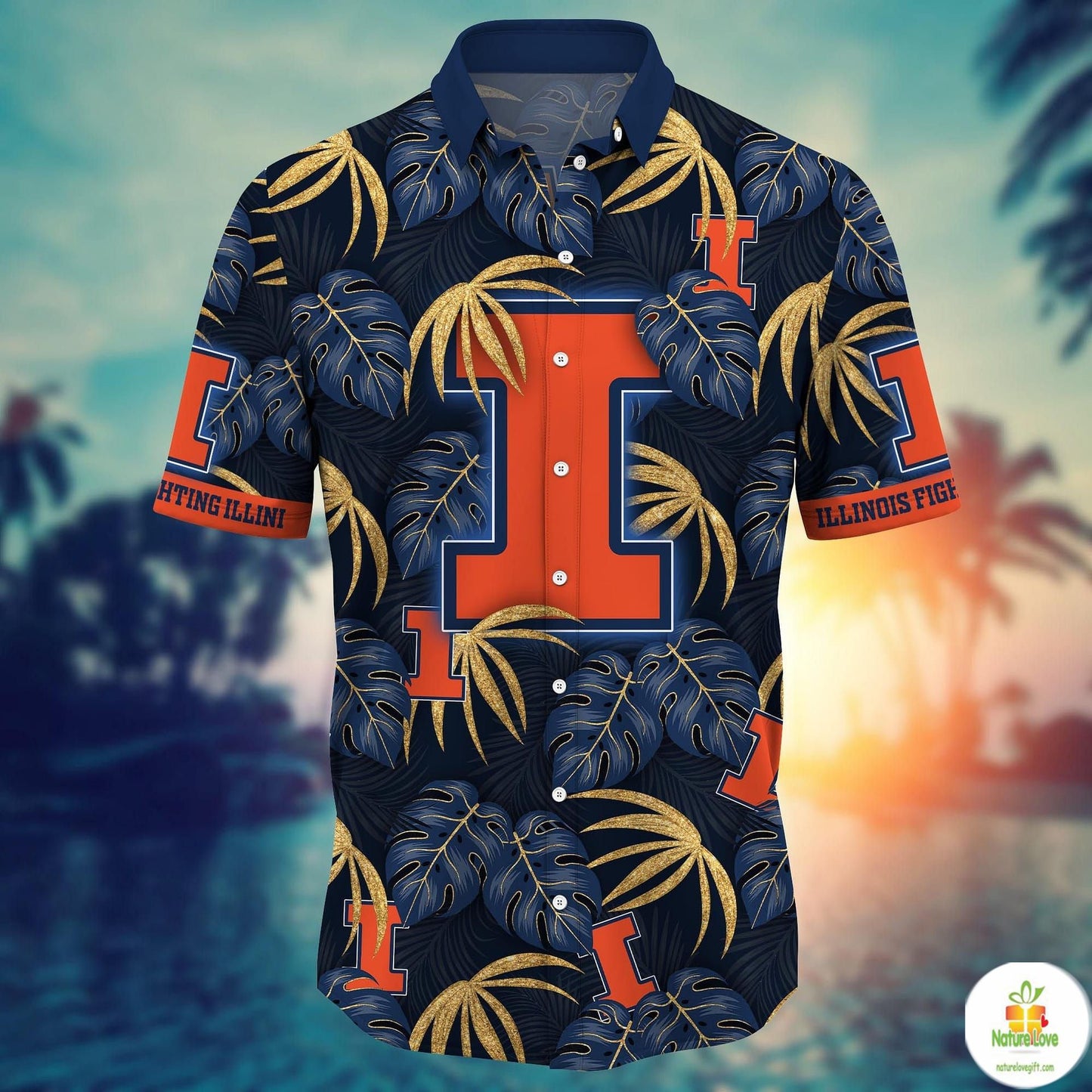Illinois Fighting Illini NCAA Hawaiian Shirt Aloha Beach Shirts