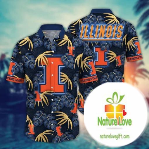 Illinois Fighting Illini NCAA Hawaiian Shirt Aloha Beach Shirts