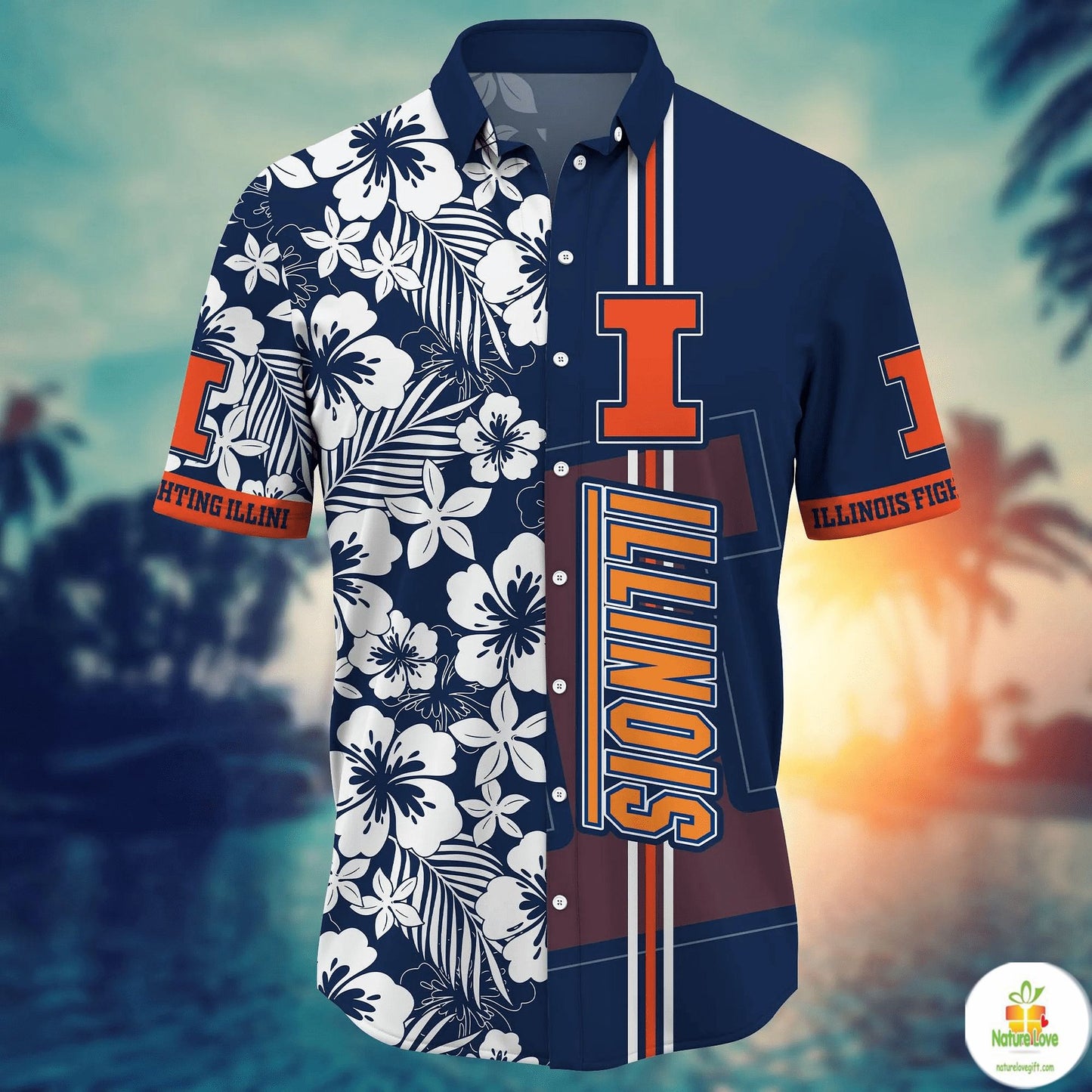 Illinois Fighting Illini NCAA Hawaiian Shirt Aloha Shirts