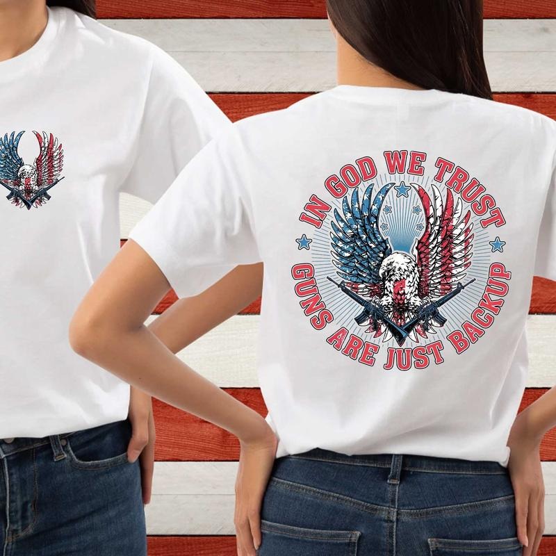 In God We Trust Shirt, Patriotic Eagle 4th of July, Independence Day Shirt, American 4th Of July, Eagle USA Flag, Memorial Day, Freedom Tee