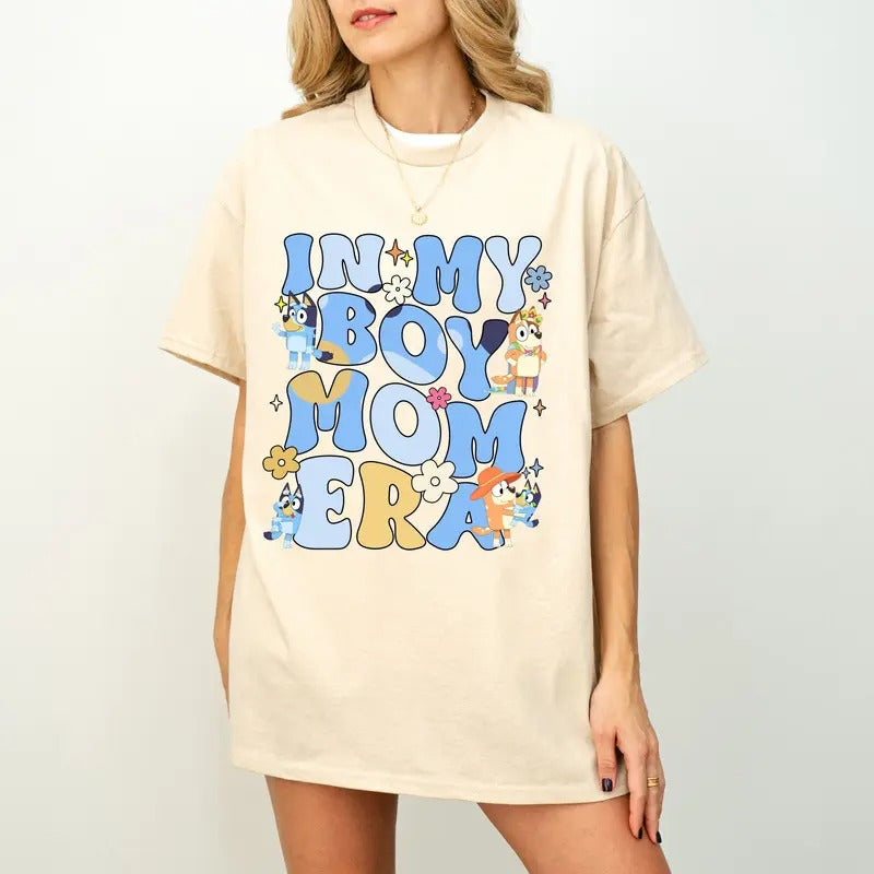In My Boy Mom Era Shirt, Boy Mom Tee, Mother's Day Shirt, Bluey Mom Shirt, Mama Bluey Shirt, Momlife Shirt,Bluey and...