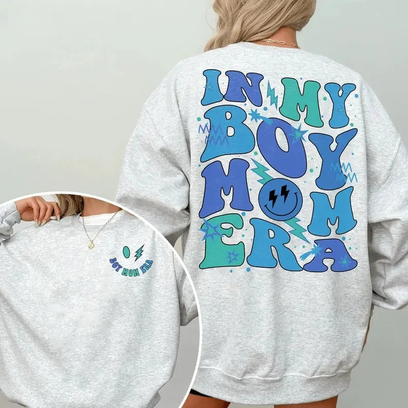 In My Boy Mom Era Sweatshirt, Boy Mama Shirt, Boy Mom Club, Boy Mom Shirt, Mothers Day Gift Hoodie | InkThreadWorks.com