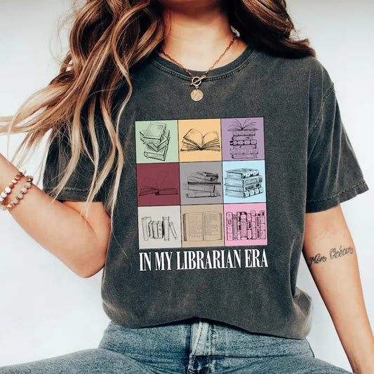 In My Librarian Era T-Shirt, Retro Librarian Shirt, Funny Librarian Shirt, Librarian Gift, Gift for Librarian, Librarian...