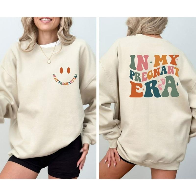 In My Pregnant Era Sweatshirt, Pregnancy Sweatshirt, Gift for New Mom, Pregnant Women Tee, Baby Reveal Gift, Mother's Day...
