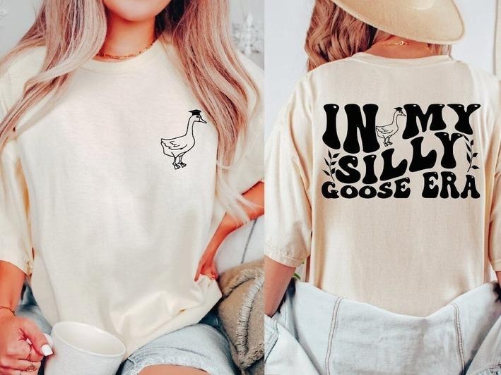 In My Silly Goose Era Shirt, Silly Goose T Shirt Breathable Casual Comfort Comfortable Outfit Top Hoodie, Sweatshirt