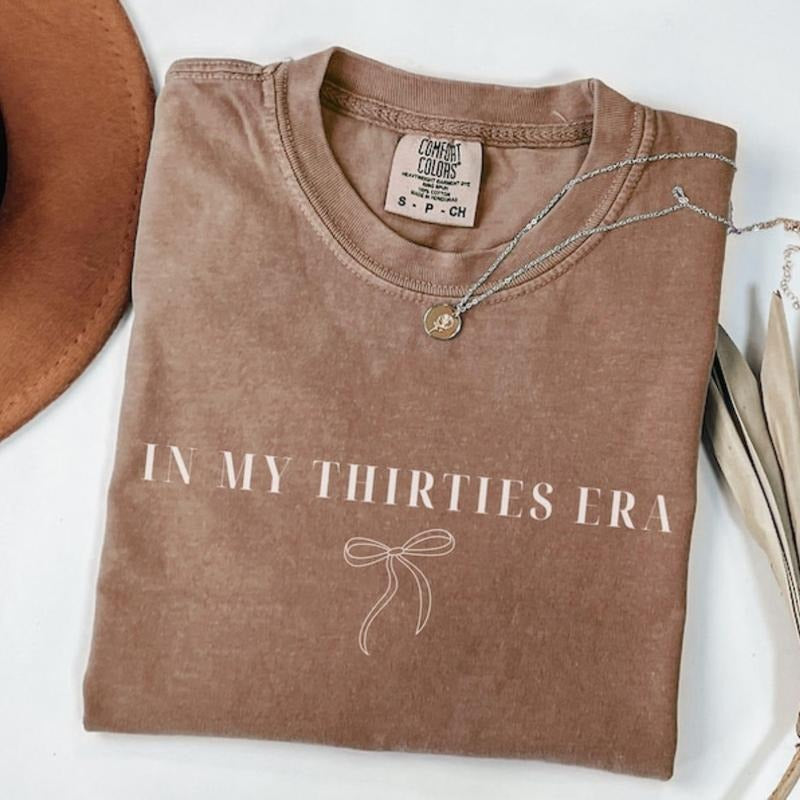 In My Thirties Era Comfort Color Shirt 30th Birthday Party Coquette Shirt In My Thirties Era Bow Thirtieth Birthday Shirt...
