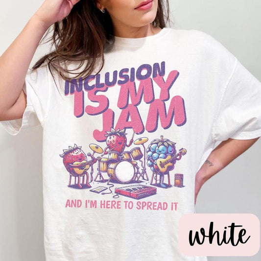 Inclusion Is My Jam Comfort Colors Shirt, Special Education Teacher Shirts, SPED Teacher  Gifts, Autism Teacher Shirt,...