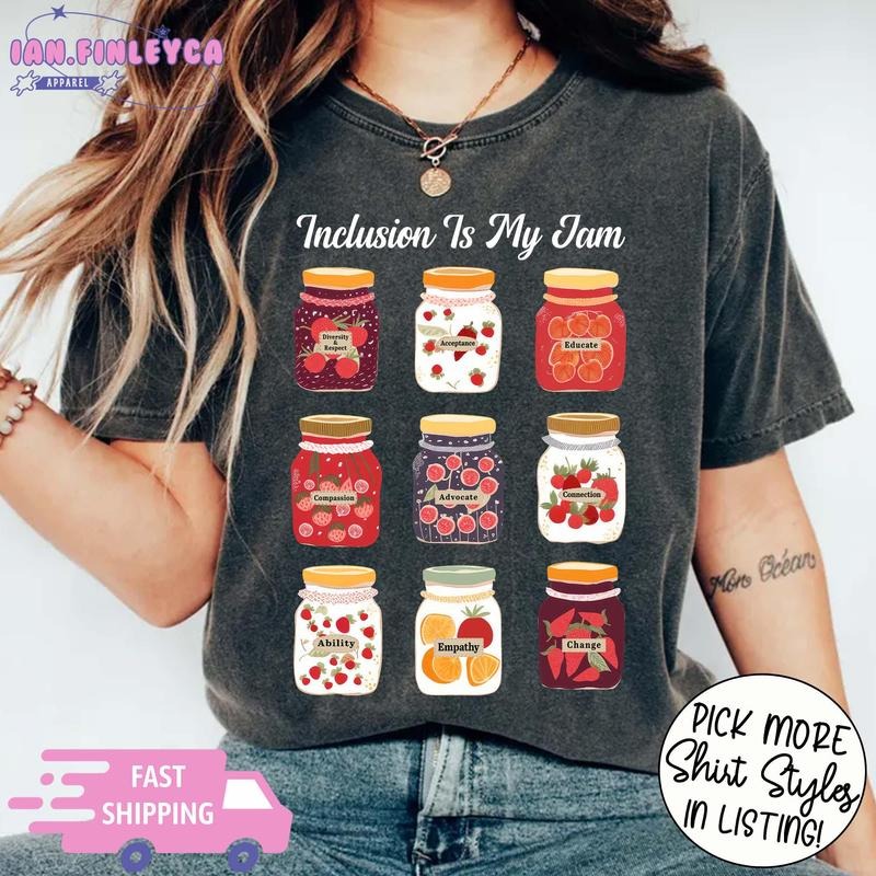 Inclusion Is My Jam Neurodiversity Shirt, Special Education Teacher Shirt, Autism Awareness Shirt, Autism Teacher Shirt,...