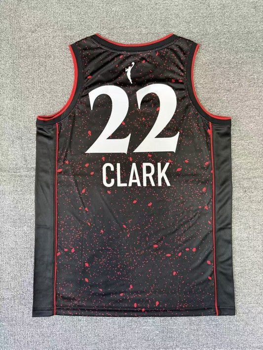 Indiana Fever #22 Clark wnba Team Black Red Style 1