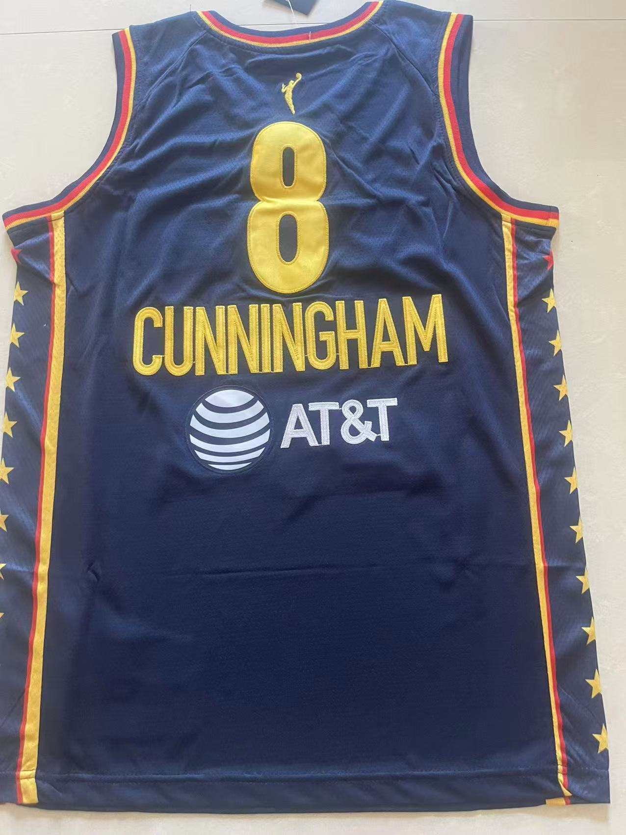 Indiana Fever #8 Sophie Cunningham 8 # Navy Style 1