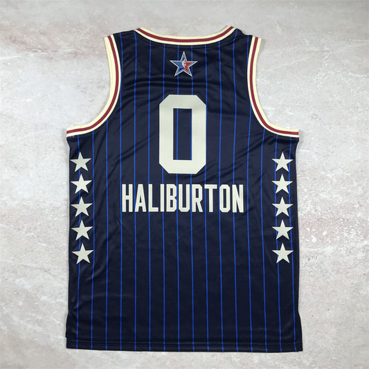 Indiana Pacers #0 Tyrese Haliburton 2024 NBA All-Star Swingman Jersey Hot Press 24 All-Star Blue Hot Press S-XXL