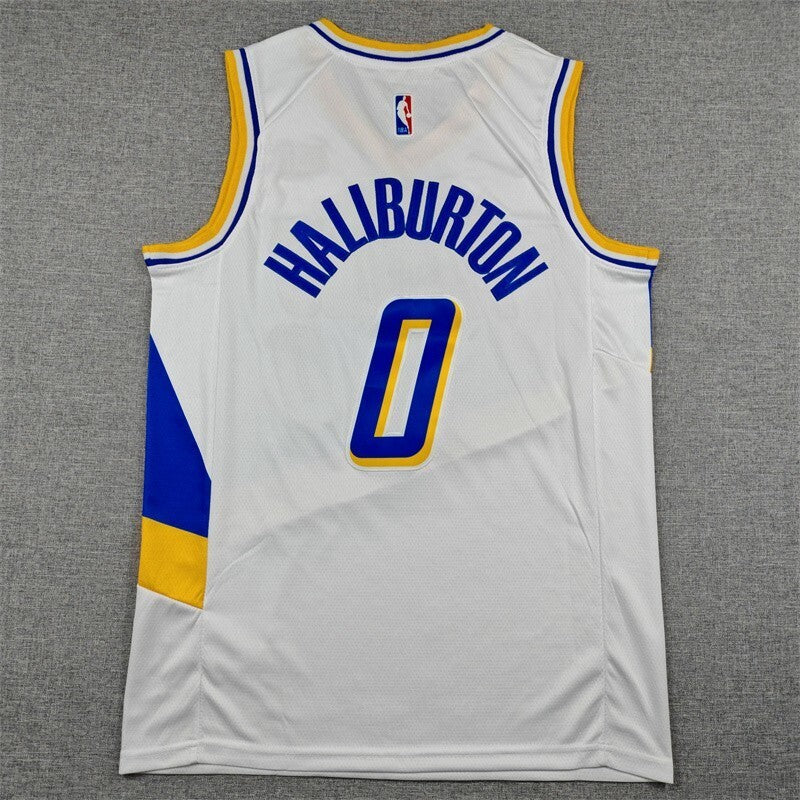 Indiana Pacers #0 Tyrese Haliburton 26 Pacers 0 White City Edition Style 1