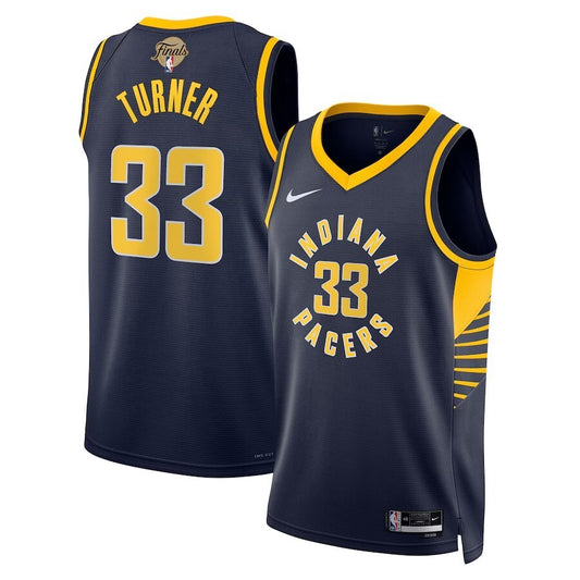 Indiana Pacers #33 Myles Turner Unisex 2025 NBA Finals Swingman Jersey - Icon Edition - Navy
