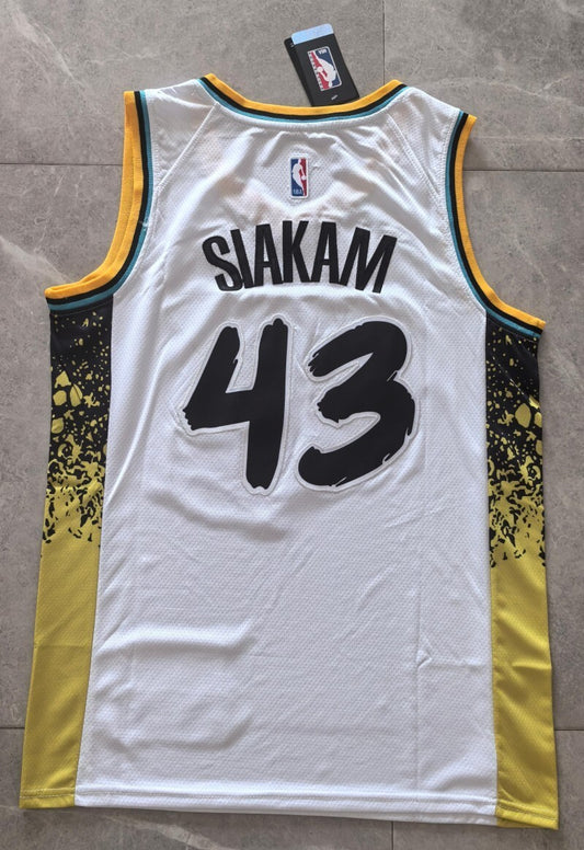 Indiana Pacers #43 Pascal Siakam Pacers 43# City White Jersey Style 1