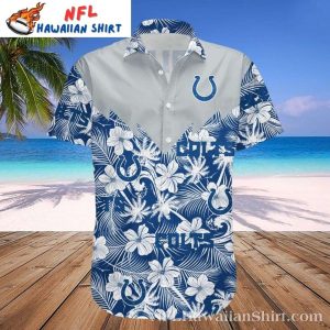 Indianapolis Colts Beachside - Serene Tropical Palms Hawaiian Shirt