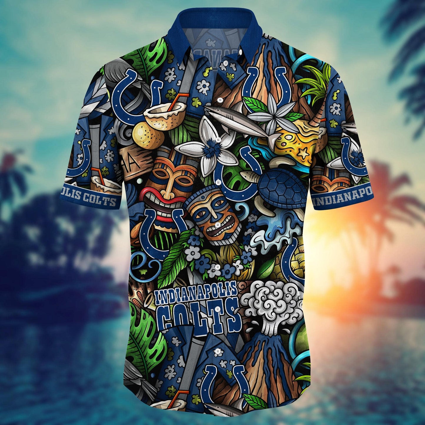 Indianapolis Colts Hawaiian Shirt Blue Thunder 750679