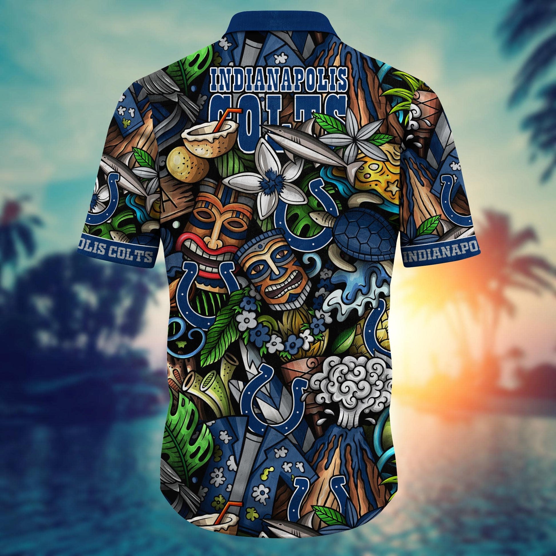 Indianapolis Colts Hawaiian Shirt Blue Thunder 750679