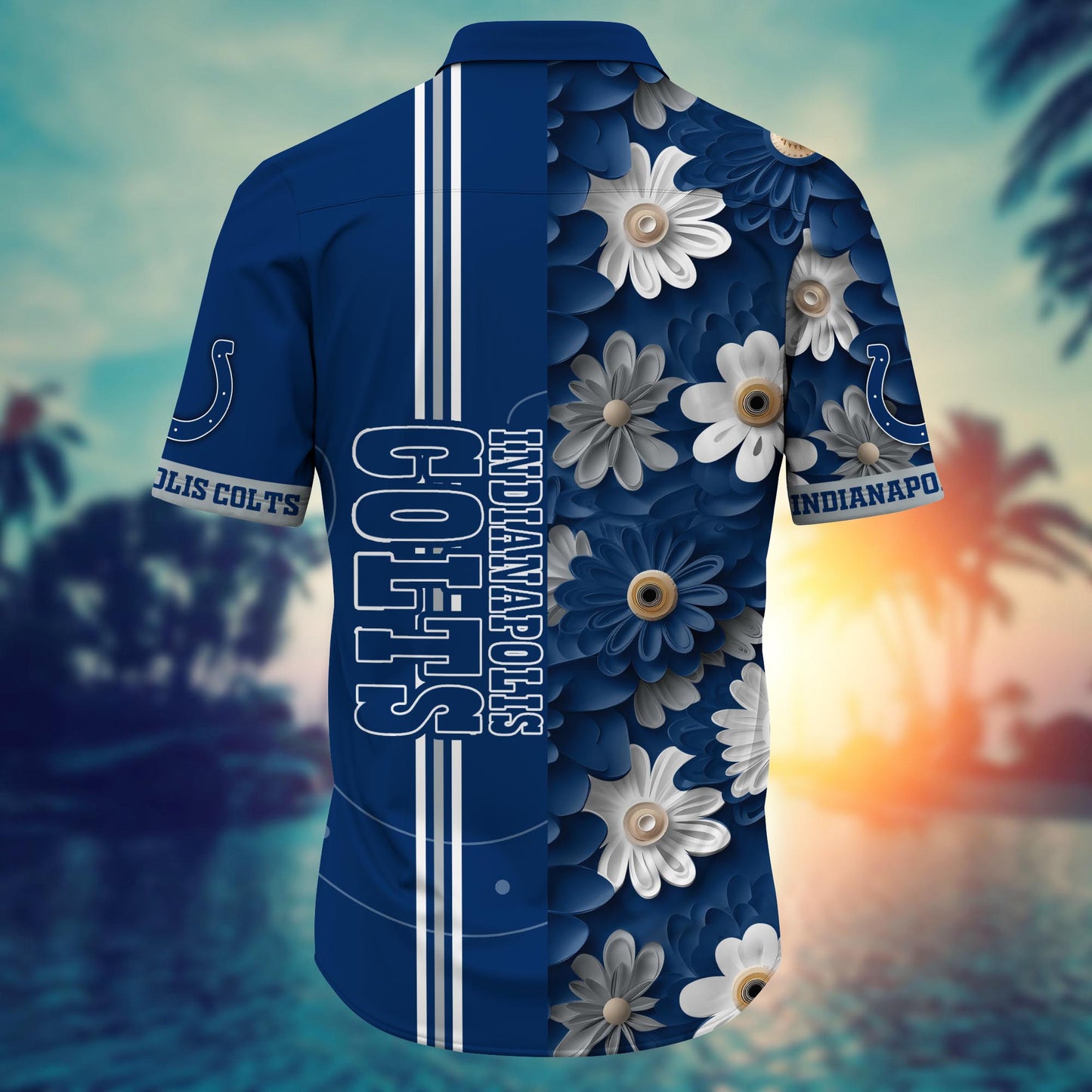 Indianapolis Colts Hawaiian Shirt Coastal Rush Design 340823