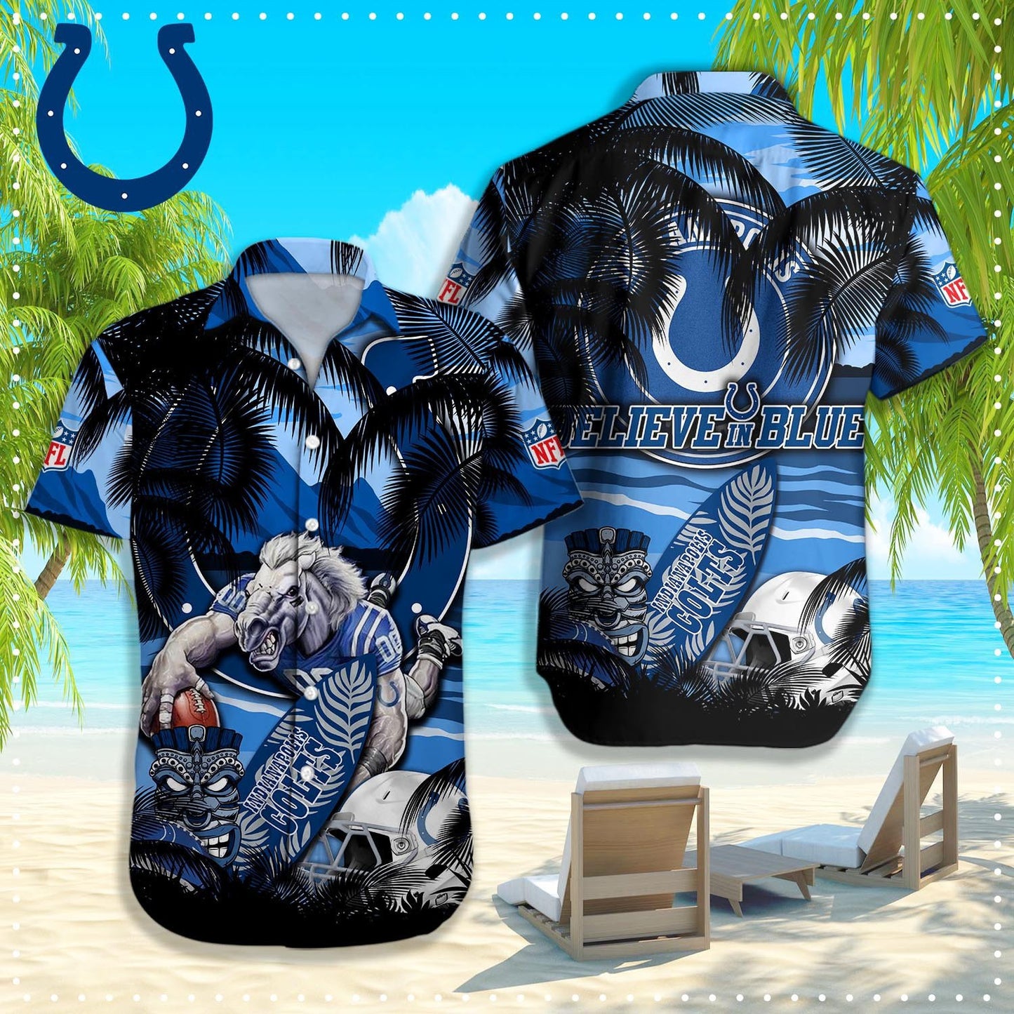 Indianapolis Colts Hawaiian Shirt Ocean Breeze Spirit 895126