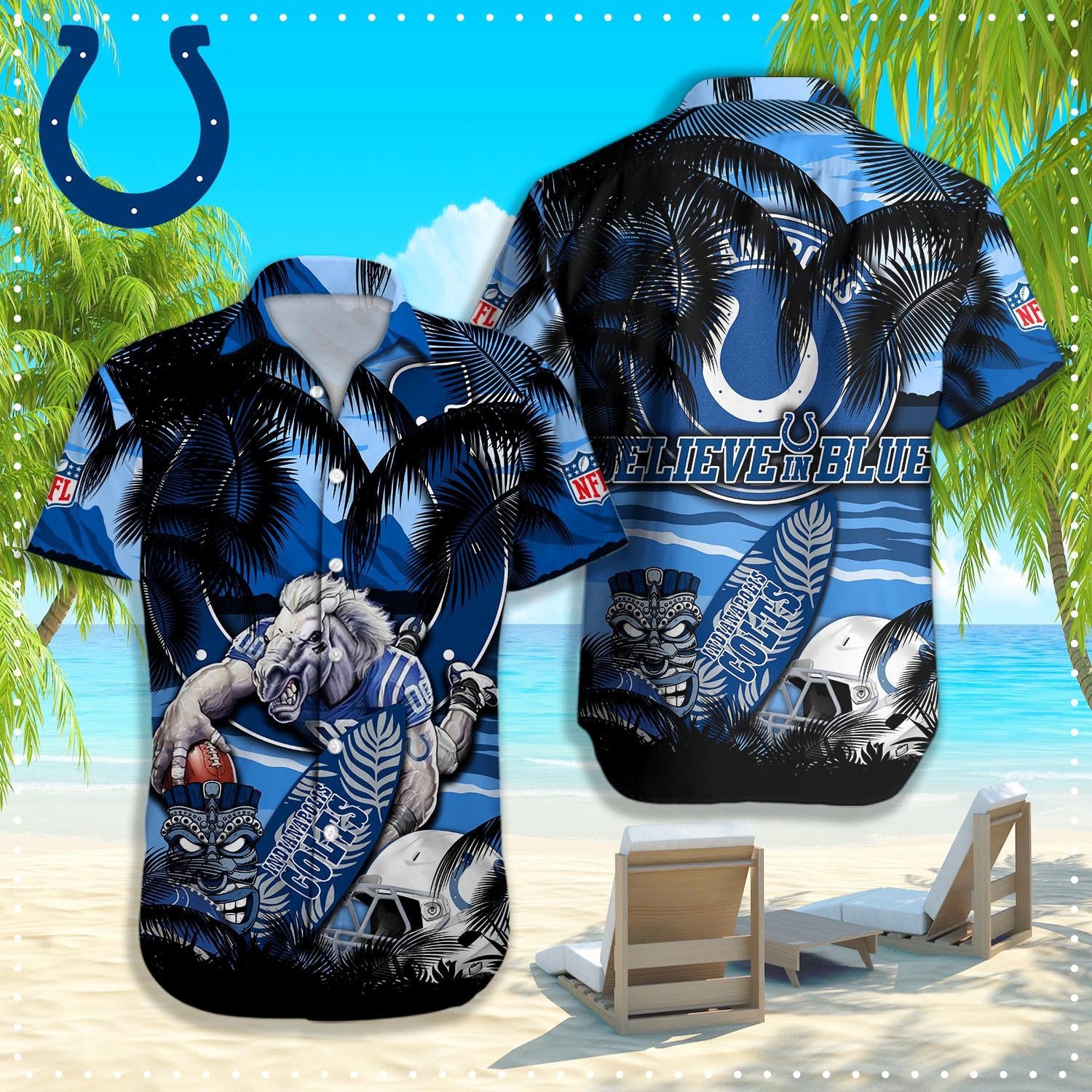 Indianapolis Colts Hawaiian Shirt Ocean Breeze Spirit 895126