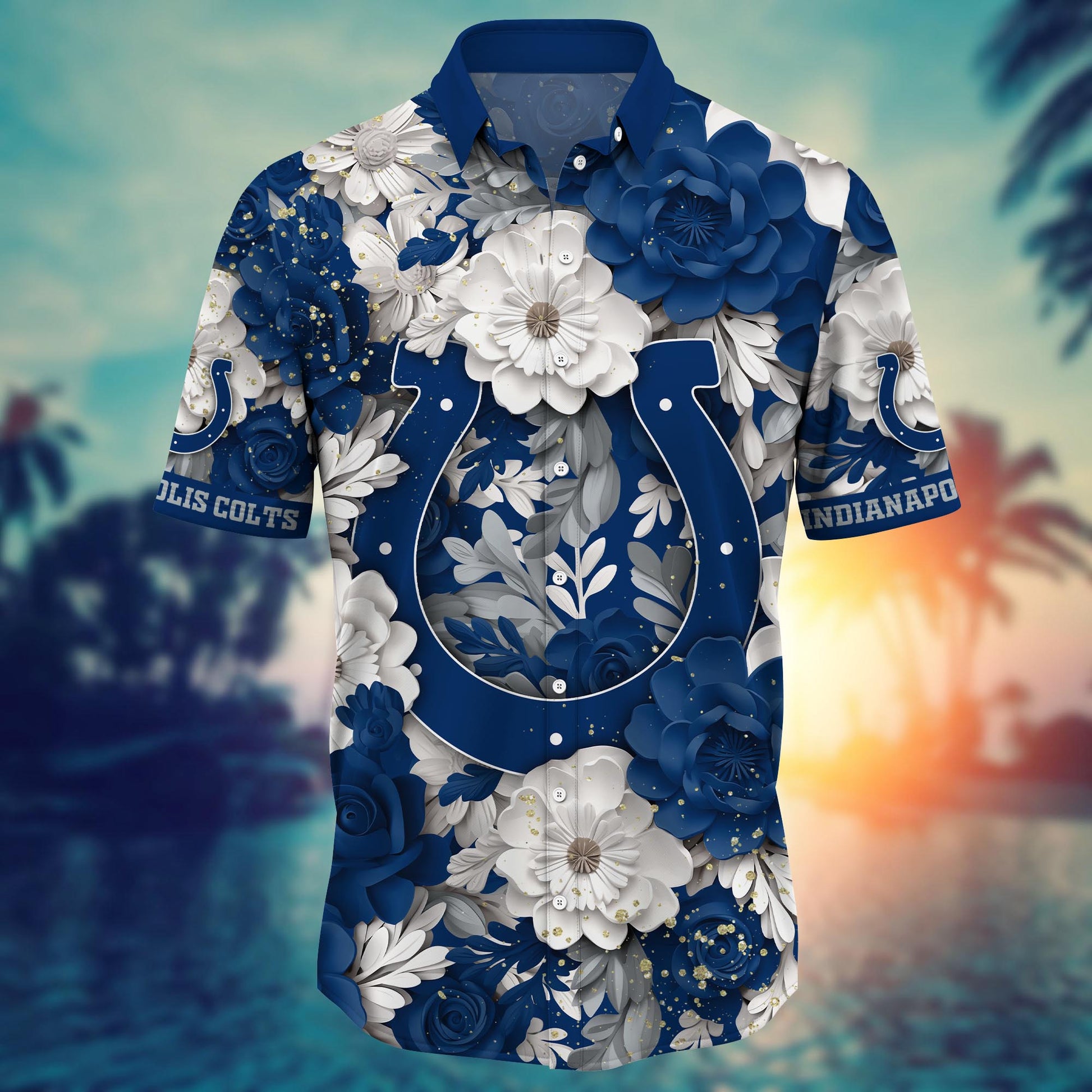 Indianapolis Colts Hawaiian Shirt Thunderstorm Design 333479