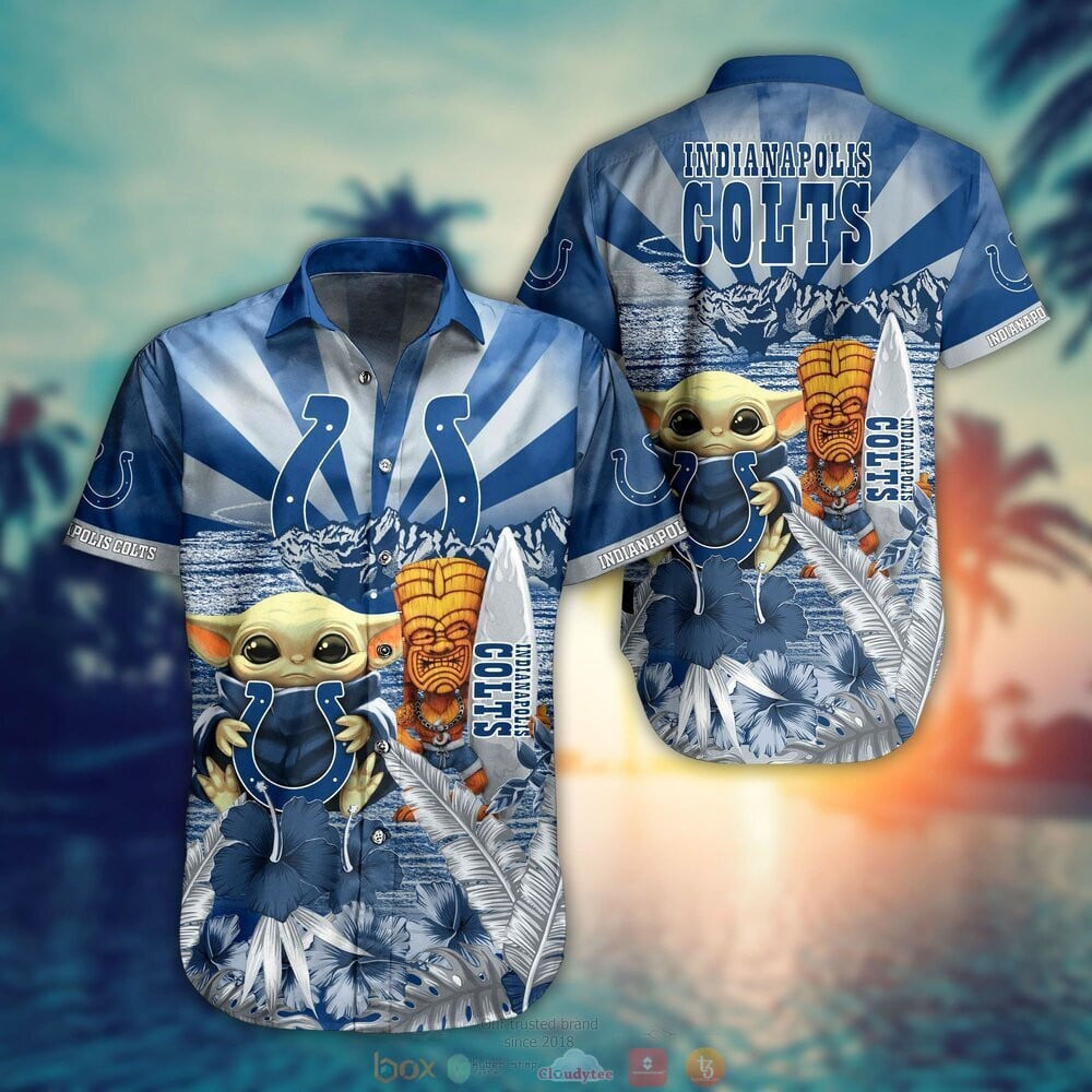Indianapolis Colts Hawaiian Shirt Tropical Spirit Wave Design 849345