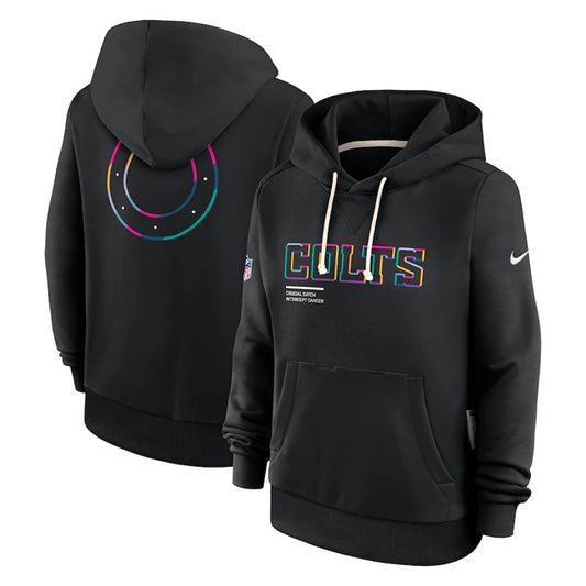 Indianapolis Colts Black 2025 Crucial Catch Club Pullover Hoodie(Run Small)