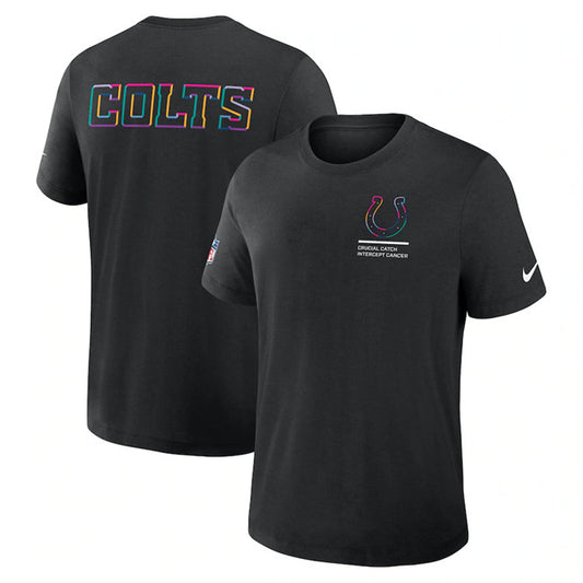 Indianapolis Colts Black 2025 Crucial Catch Tri-Blend Dri-FIT T-Shirt