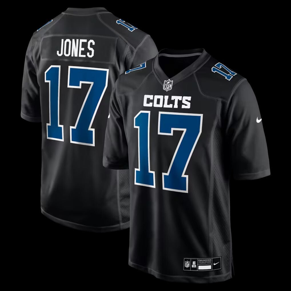 Indianapolis Colts #17 Daniel Jones Fashion Game Jersey - Black