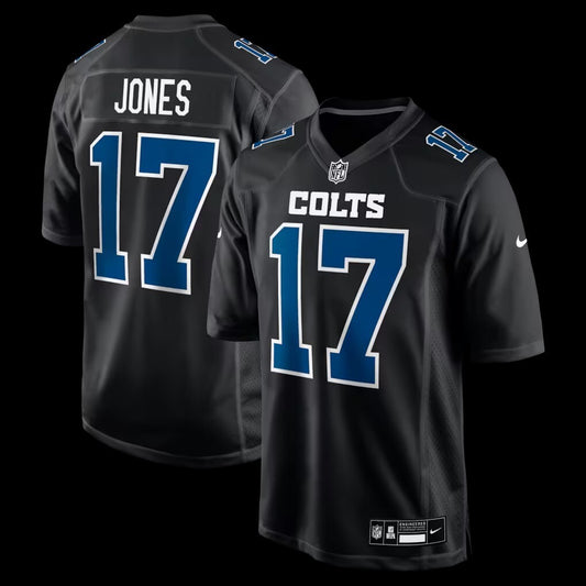 Indianapolis Colts #17 Daniel Jones Fashion Game Jersey - Black