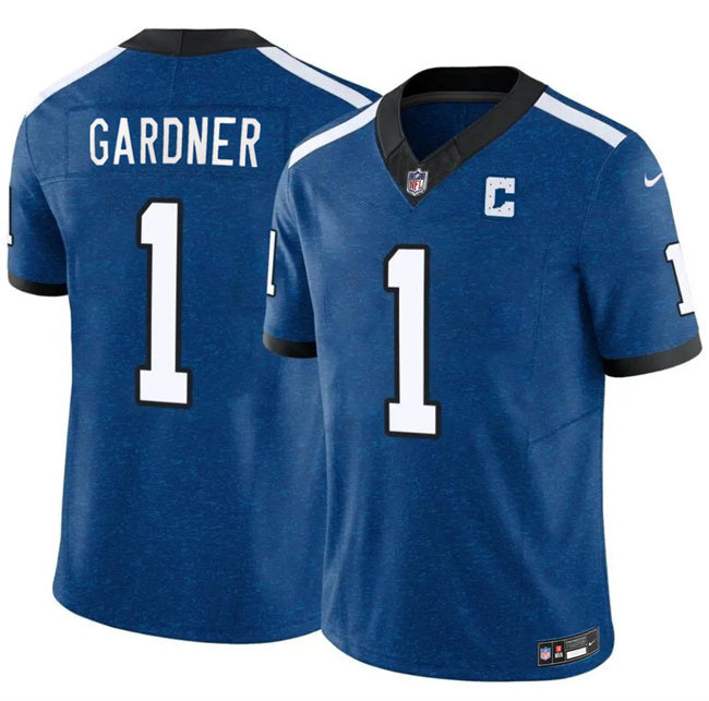 Indianapolis Colts #1 Sauce Gardner Blue 2025 F.U.S.E. Throwback Vapor